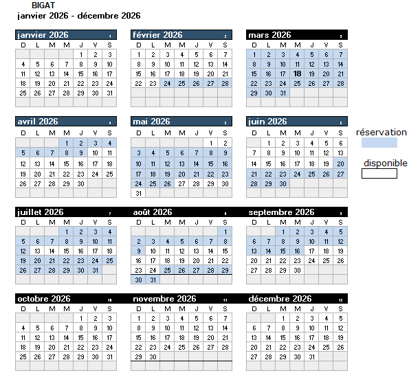 calendrier 2026